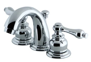 Victorian KB911AL Zweigriff 3-Loch Deck Mount Widespread Badezimmer Polished Chrome - Bild 1 von 9