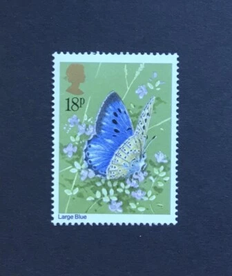 Estampilla postal grande de Mariposa azul 1981 MNH - franqueo combinado Foto 1 de 2