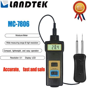 LANDTEK MC-7806 Moisture Temperature Meter Tester Type Wood Tobacco Test ✦KD - Picture 1 of 5
