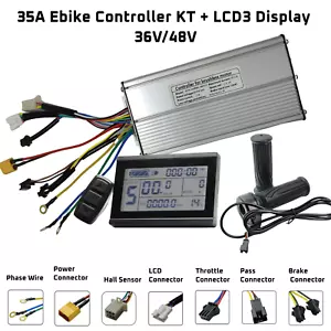 Ebike Motor Controller 35A KT LCD3 Full Twist Throttle KIT - Picture 1 of 3