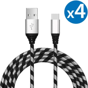 4x Braided USB C Type-C Fast Charging Data SYNC Charger Cable Cord 3/6/10FT LONG - Picture 1 of 60