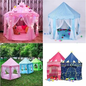 New Children Kids Play Tent Fairy Princess Girls Boys Hexagon Playhouse House UK - Picture 1 of 17