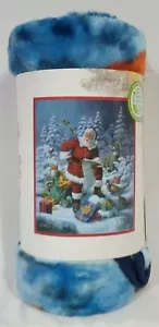 Warm Wishes "Moonlight Christmas Party" Royal Plush Raschel Throw Blanket 50"x60 - Picture 1 of 7