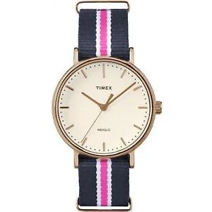 Timex Women's 38mm Multicolor Nylon Band Steel Case Quartz Watch TW2P91500 - Image 1 of 3