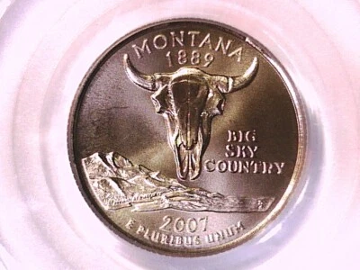 Montana 2007 P Washington State Quarter PCGS MS 68 Satin Finish 13044043 - Image 1 of 3