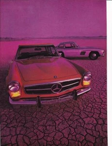 1969 Mercedes-Benz 280SL 2 pg Print-Ad/Great Art/ 300 Gullwing - Picture 1 of 1