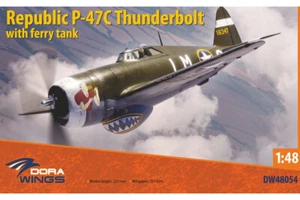 Dora Wings 48054 1/48 Republic P-47C w/ ferry tank Thunderbolt plastic kit - Picture 1 of 2
