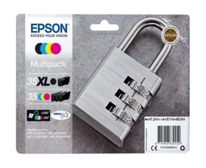 Cartuchos de 4 tintas Epson C13T35994010 candado 35XL negro 35 colores para WF-4730DTWF - Imagen 1 de 3