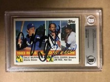 Dale Murphy/Jim Rice/Cooper Signed 1984 RBI Leaders Card Beckett Authenticated