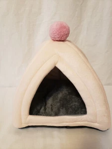 Faltbares Katzenzelt NEU grau rosa - Bild 1 von 5