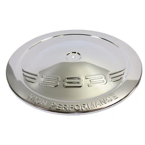 Tapa purificadora de aire cromada 14" muscle car en relieve 383 logotipo CID  - Imagen 1 de 1