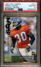 1995 Collector’s Choice Update Terrell Davis Silver RC PSA 10 Gem Mint *pop 2