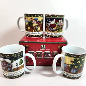 Juego de cuatro tazas Susan Winget A Christmas Story porcelana 12 oz cacao navideño - Imagen 1 de 17