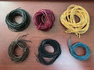 6 PIEZAS SURTIDO CABLE DE CUENTAS CUERO SINTÉTICO 1 mm 2 mm - Imagen 1 de 5