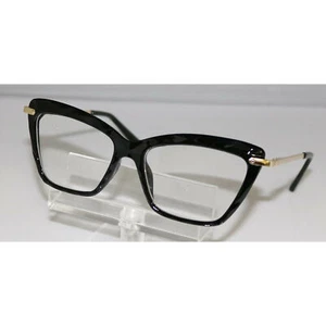 New Authentic Elvin Mathews EM2500Y 001 Black Cat-eye Reading Glasses - Picture 1 of 7