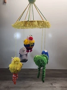 Vintage Handmade Sesame Street Crocheted Mobile - Picture 1 of 12