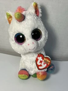 TY Beanie Boos Rainbow Unicorn Pixy Plush Near Mint Tags - Picture 1 of 5