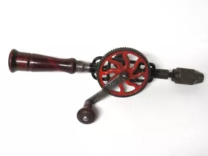 Millers-Falls Nr. 2 Bohrer - Vintage Holzarbeiter Eierschläger Handbohrer mit Bits - Bild 1 von 9