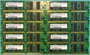 LOT OF 10 Micron MT4VDDT1664AY-40BF3 128MB PC3200 DDR-400MHz DIMM - Picture 1 of 1