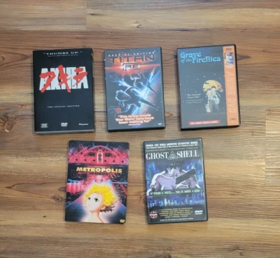 Akira SE, Metropolis, Titan AE, Ghost in the Shell, Grave of the Fireflies DVDs - Image 1 of 4
