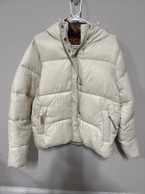 Abrigo acolchado blanco/crema Shell pequeño Victoria Secret ROSA para mujer malvavisco nuevo con etiquetas Foto 1 de 4