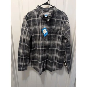 Columbia Boulder Ridge langärmliges kariertes graues Herrenhemd Größe L neu mit Etikett! - Bild 1 von 5