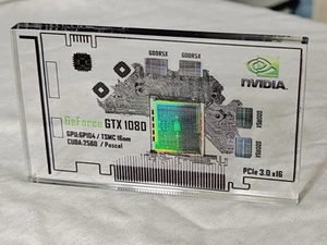 NVIDIA GTX1080 GPU + RAM IC Die Crystals Tech Cyber Art Decoration Gift Simplify - Afbeelding 1 van 4