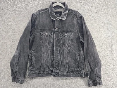 BDG Men's Denim Jacket Large Black Urban Outfitters Button Front - Image 1 of 4
