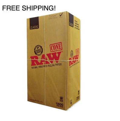 RAW Cones  Classic King 1400 Count Box -  Free Shipping! - Image 1 of 4