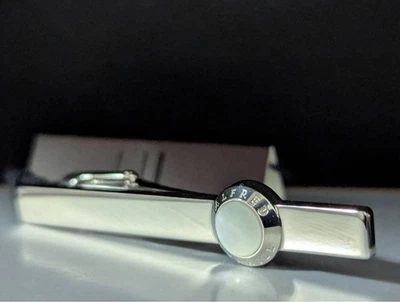 ◆dunhill tie pin mother of pearl shell silver925 - Image 1 of 4