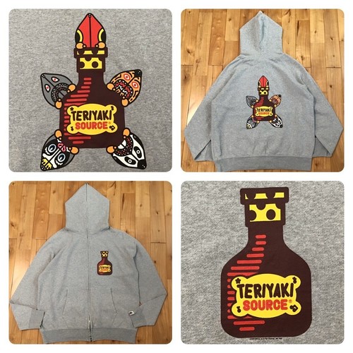 A BATHING APE (BAPE) Felpa con cappuccio Teriyaki Alien taglia L a scimmia da bagno BAPE full zip felpa con cappuccio ape vape