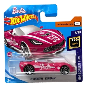 Barbie 2014 Chevrolet Corvette Stingray Hot Wheels Screen Time 2018 Short Card - Picture 1 of 2