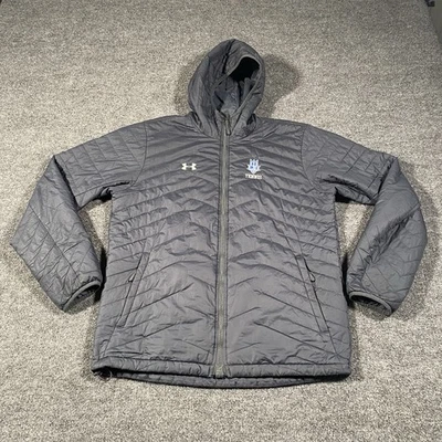 Chaqueta Lawrence Tech Blue Devils Under Armour ColdGear Reactor Para Hombre L Cremallera Completa Foto 1 de 4