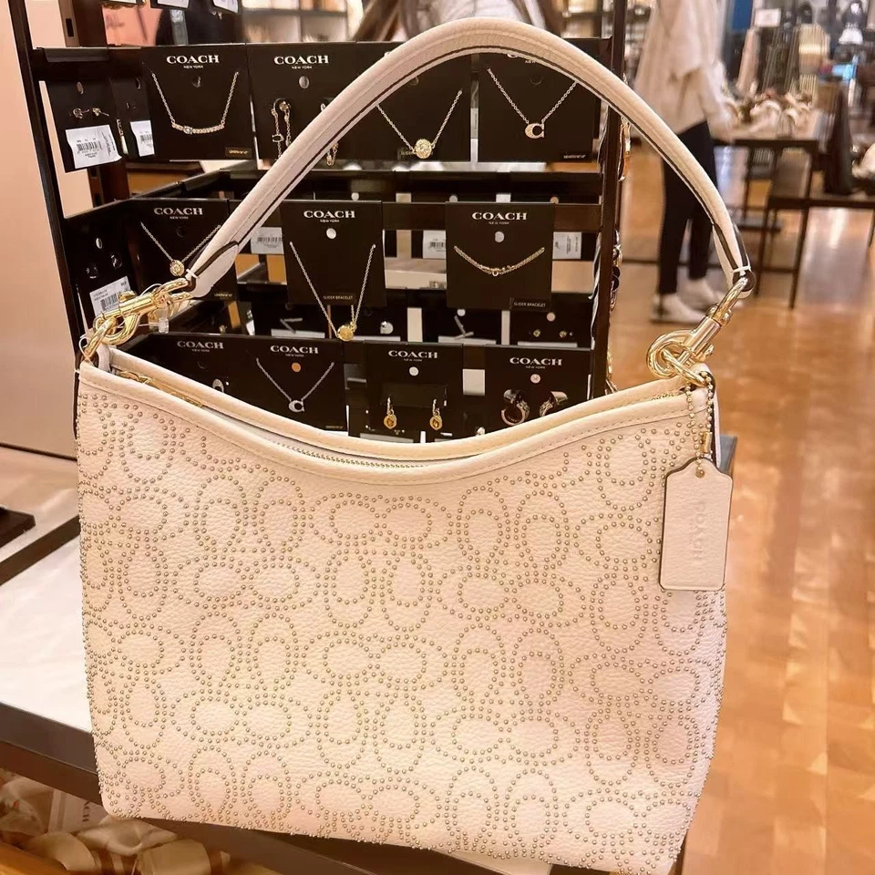 coach Laurel Shoulder Bag With Signature Rivets CX258