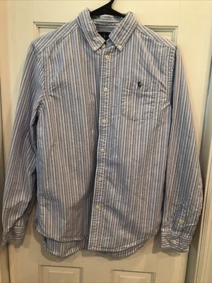 NOVO~RALPH LAUREN Camisa Social Oxford Masculina Tamanho XL 18-20 Botões Manga Comprida - Imagem 1 de 4