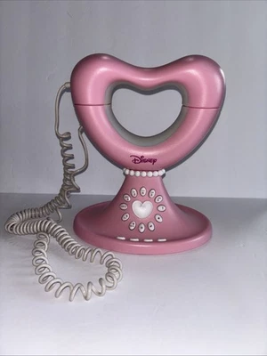 Disney Princess Pink Heart Wired Home Landline Phone Collectible - Image 1 of 4