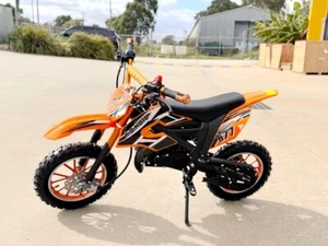 49CC DIRT BIKE KIDS PEE WEE MOTORCYCLE ATV 50CC HYDRAULIC BRAKES ORANGE - Picture 1 of 18