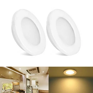Foco LED 12v Camper Empotrable Techo Caravana Auto Luz Interior Blanco IP44 de 2 - Imagen 1 de 25