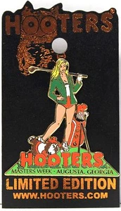 HOOTERS 2006 BLONDE GIRL MASTERS WEEK GOLF AUGUSTA GEORGIA LIMITED EDITION PIN - Picture 1 of 3