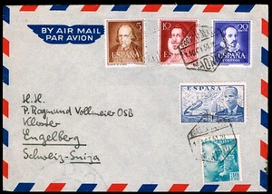 España - Edi o 1071 + 1072 + 1074 + 1049 + 944 - Carta "Correo Aéreo Madrid" - Picture 1 of 1