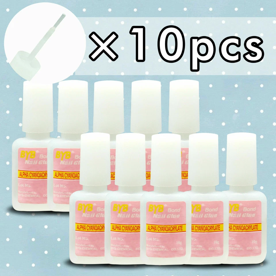 2/3/5/10 PCS NAIL Art GLUE 10g STRONG Acrylic False Nails Rhinestones Glitter