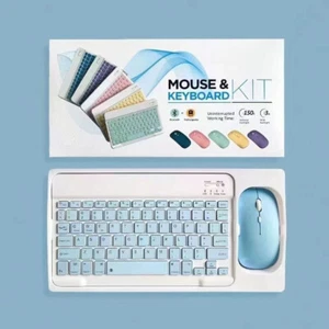 Bluetooth Wireless mouse keyboard Portable Rechargeable for iOS Windows Android - Picture 1 of 18