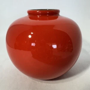 MK BO JIA Vase Middle Kingdom RedOrange Brown Pottery 5.25” Tall - Picture 1 of 8
