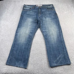 Artful Dodger AD Jeans Mens 38 Blue Loose Baggy Streetwear Denim Whiskered - Picture 1 of 17