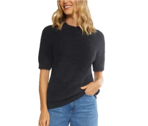 Matty M Ladies' Eyelash Sweater, Black, L - Picture 1 of 3