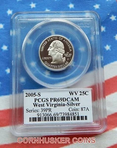 2001-S SILVER WEST VIRGINIA QUARTER PCGS PR69DCAM ~ DEEP MIRROR SURFACE - Picture 1 of 2