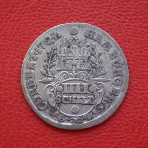 Iiii Schilling Hamburg 1727 vf Silver / Km# 359 - Picture 1 of 2