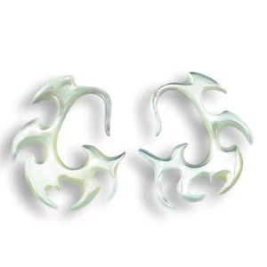 1 Paar ! Perlmutt Muschel Ohrringe im Piercing Style Handarbeit 269 - Bild 1 von 1