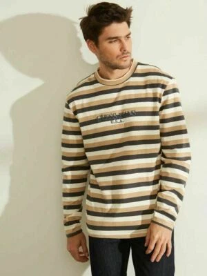 $100 Guess Jeans USA Originals Stripe LS Shirt !! Farmer Asap Rocky sean complex - Image 1 of 4