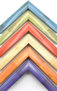 Colored Bamboo Wood Picture Frame Coastal Tropical Decor Display For Wall Art - Picture 1 of 15